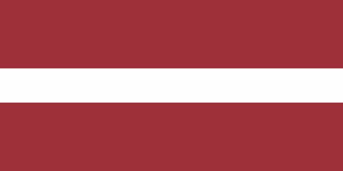 Latvian flag and language icon - isolated vector illustration