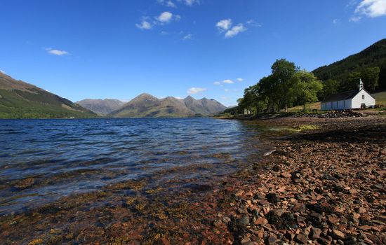 Loch Duich within th Scottish highlands in summer time 