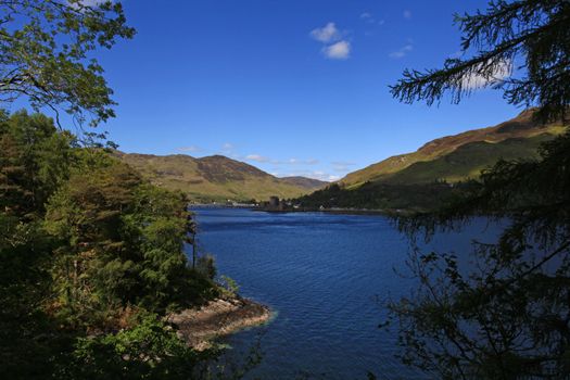 Loch Duich within th Scottish highlands in summer time 