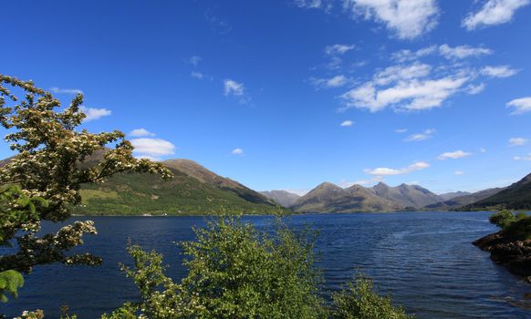 Loch Duich within th Scottish highlands in summer time 