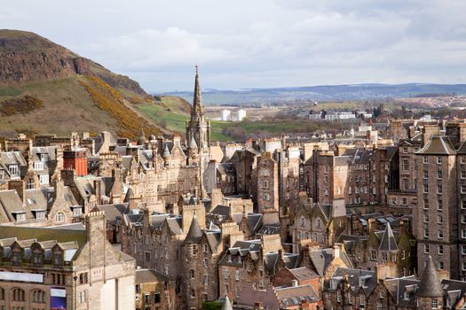 Edinburgh Skylines building Scotland UK from Monument