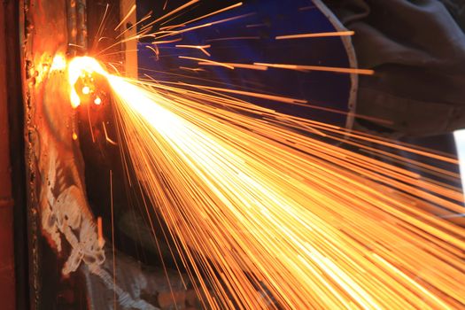 Welder in a factory