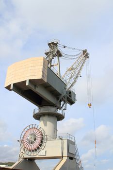 Crane on construction site
