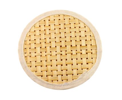 Wicker placemat isolated on white 