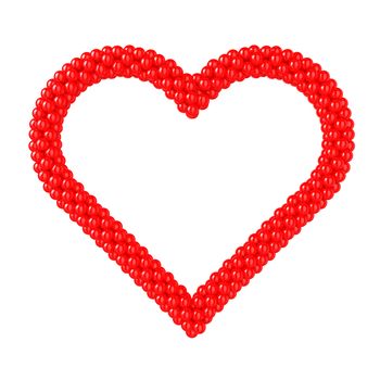 Heart shaped frame created with balloons.