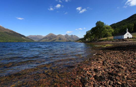 Loch Duich within th Scottish highlands in summer time