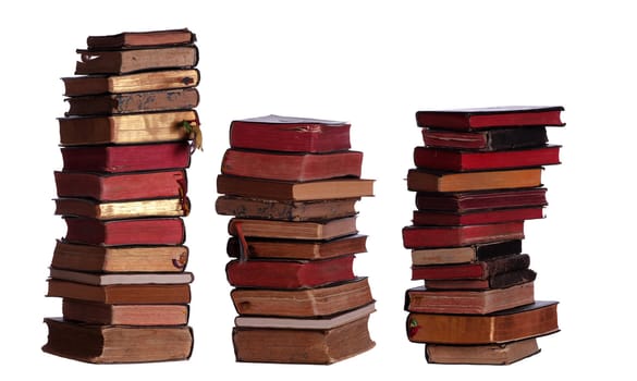 concept of stacked old books