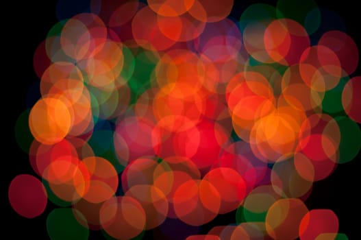 Blurry pattern of colorful decoration lights