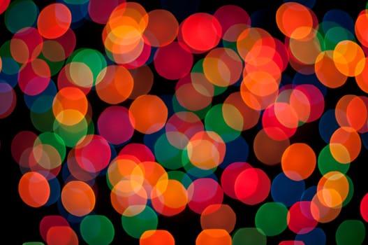 Blurry pattern of colorful decoration lights