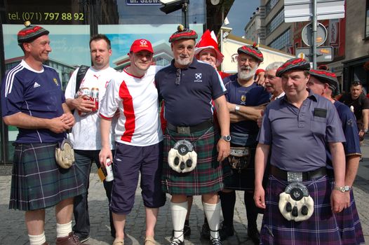 WROCLAW, POLAND - JUNE 8: UEFA Euro 2012, fanzone in Wroclaw on June 8, 2012.