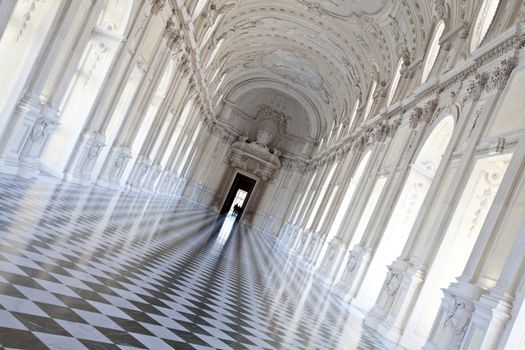 View of Galleria di Diana in Venaria Royal Palace, close to Torino, Piemonte region