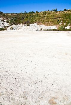 Pozzuoli, Italy. Solfatara area, volcanic crater still in activity.