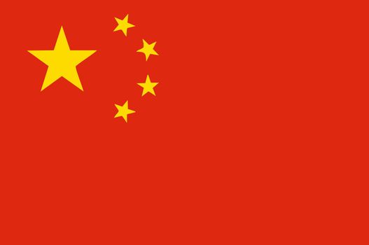 China flag and language icon - isolated vector illustration