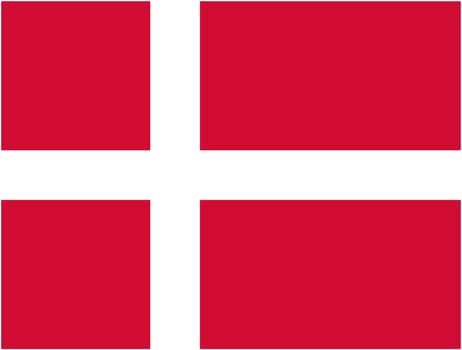 Denmark flag and language icon - isolated vector illustration