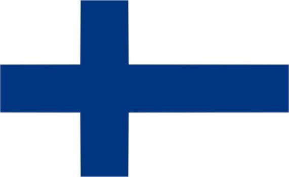Finland flag and language icon - isolated vector illustration