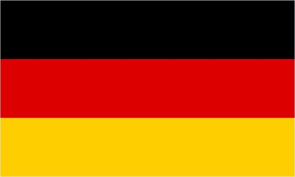 German flag and language icon - isolated vector illustration