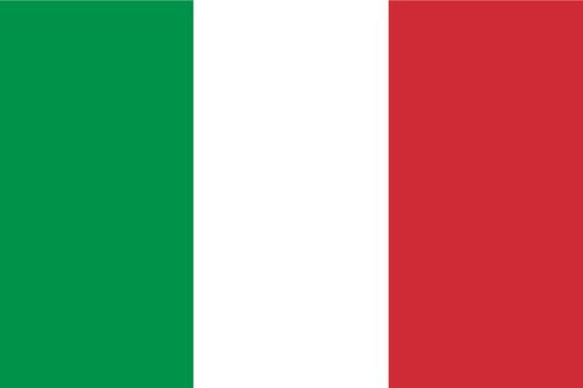 Italian flag and language icon - isolated vector illustration