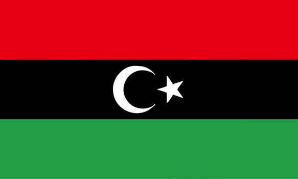 Libyan flag (from July 2011) - isolated vector illustration