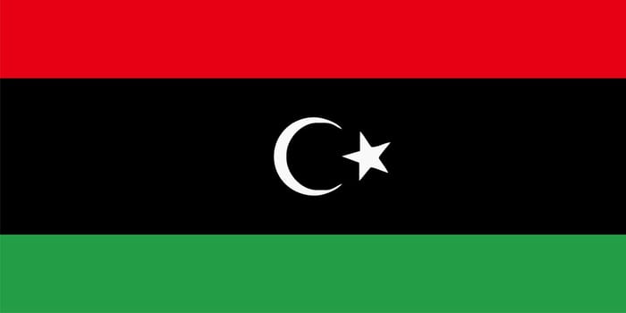 pre-Qaddafi (1969) flag of Libya - isolated vector illustration