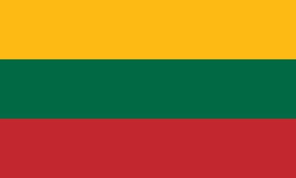 Lithuanian flag and language icon - isolated vector illustration