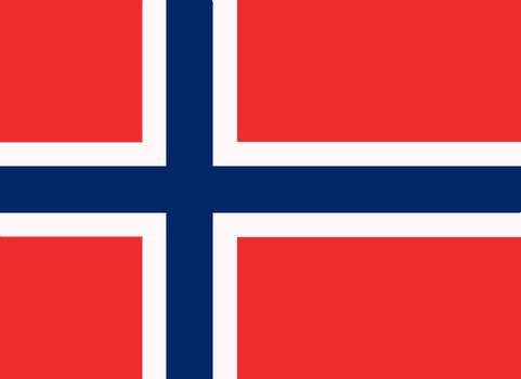 Norwegian flag and language icon - isolated vector illustration