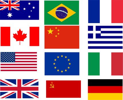 flags - the twelve best selling flags of the world