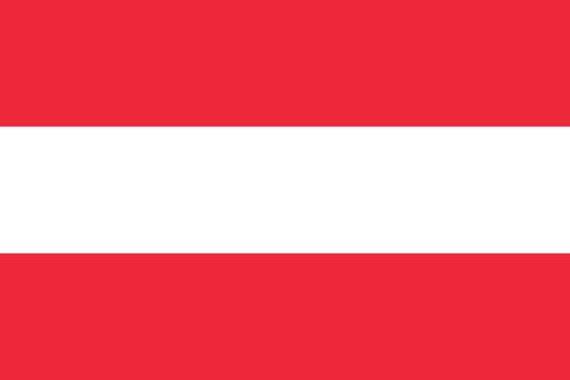 Austrian flag icon - isolated vector illustration