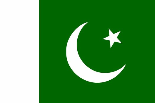 Pakistani flag and language icon - isolated vector illustration