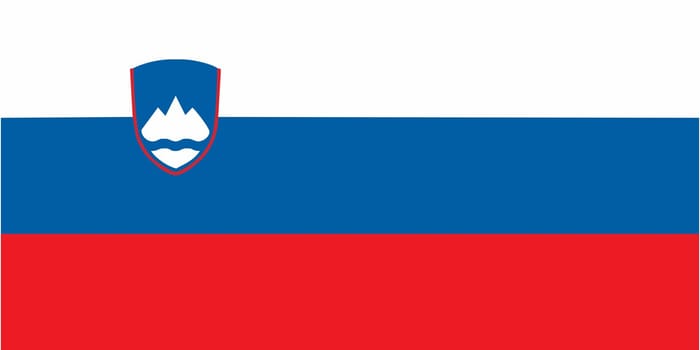 Slovenian flag and language icon - isolated vector illustration