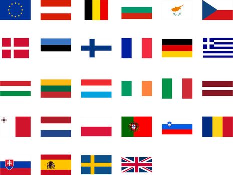 Flags of the European Union member countries