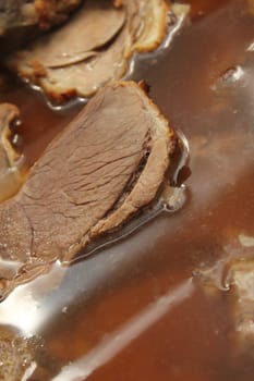 beef slices in a brown sauce