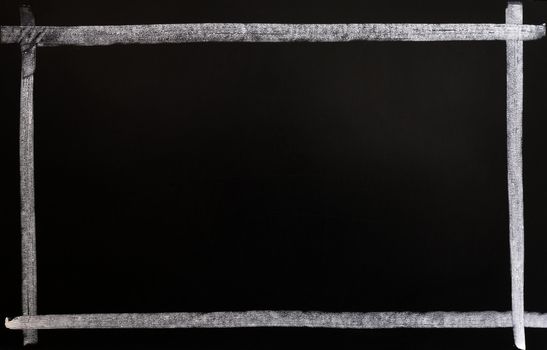 Blackboard background with a chalk frame