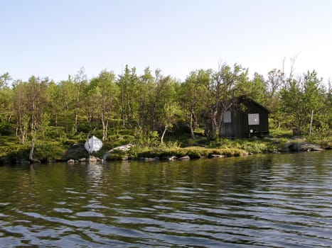 Nature landscape of mountain lake