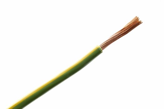 Electrical wire isolated on white background 