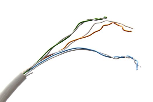 Close up of an colorful electrical wire 