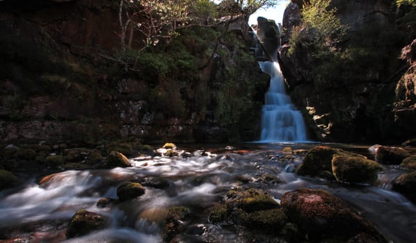 Ardessie falls in the beautiful scotish highlands