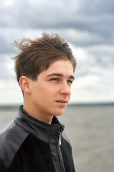 teenager portrait at the seaside