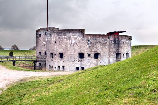 ruins of old fortification in Muiden, Netherlands