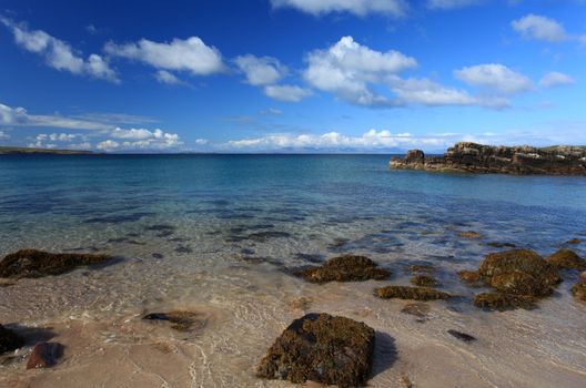 Beach on Gailoch peninsular over looking isle of skye