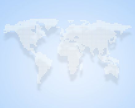 Image of a light blue world map