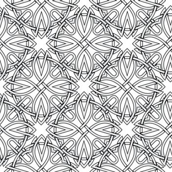 seamless background from Celtic ornaments. monochrome illustration