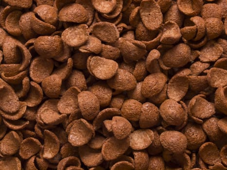 close up of chocolate cereal food background