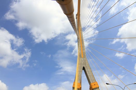 Mega sling Bridge,Rama 8, in bangkok Thailand