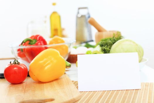 Fresh food and vegetables on the table