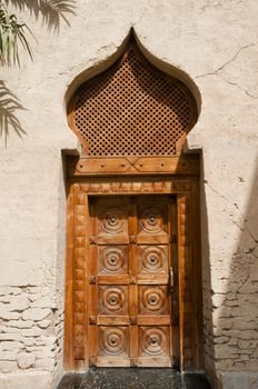 Old wooden door in Dubai, UAE