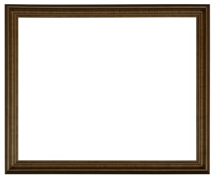A black  picture frame, isolated with clipping path.
