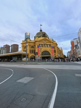 Flinders street train station in Melbourne, Australia