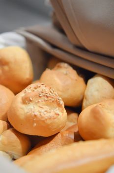 bread and buns with sesame seeds