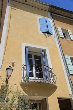 Small balcony on a house in the Provence, France