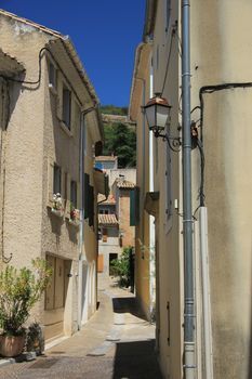 Small street in an old village in the Provence